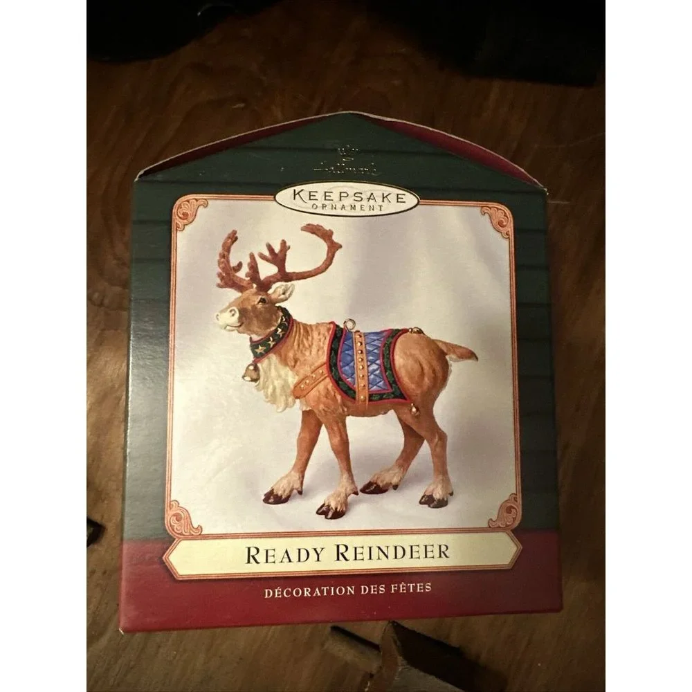 Hallmark Keepsake Ornament Ready Reindeer Membership Piece QX8295 2001‎